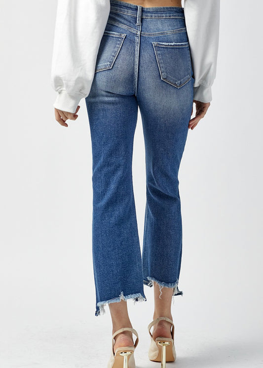 SALE! Risen High Rise Crop Jean with Step Hem