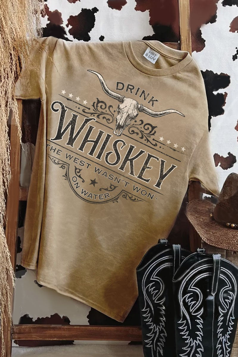 Drink Whiskey Mineral Tan Graphic Tee