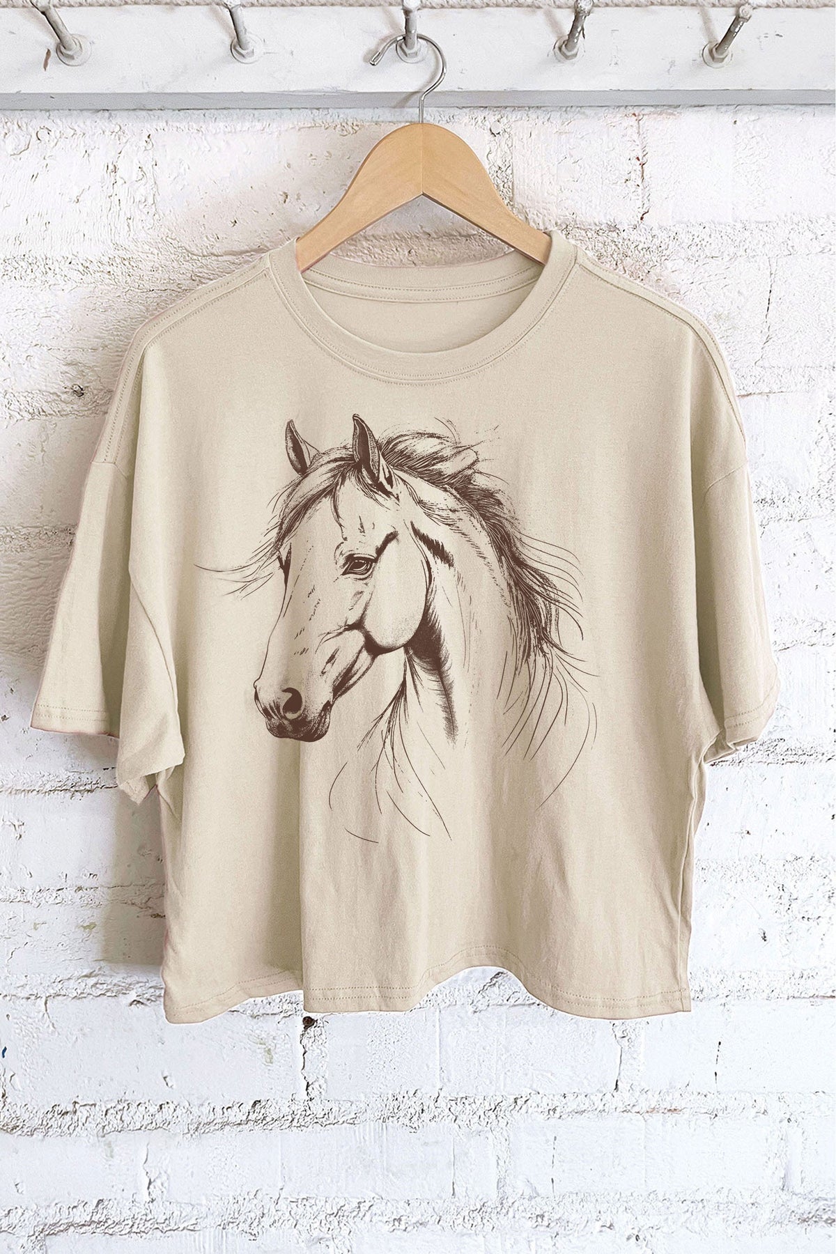 Horse Sketch Graphic T-Shirt