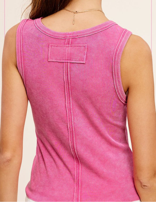 Candy Mineral Washed Tank Top