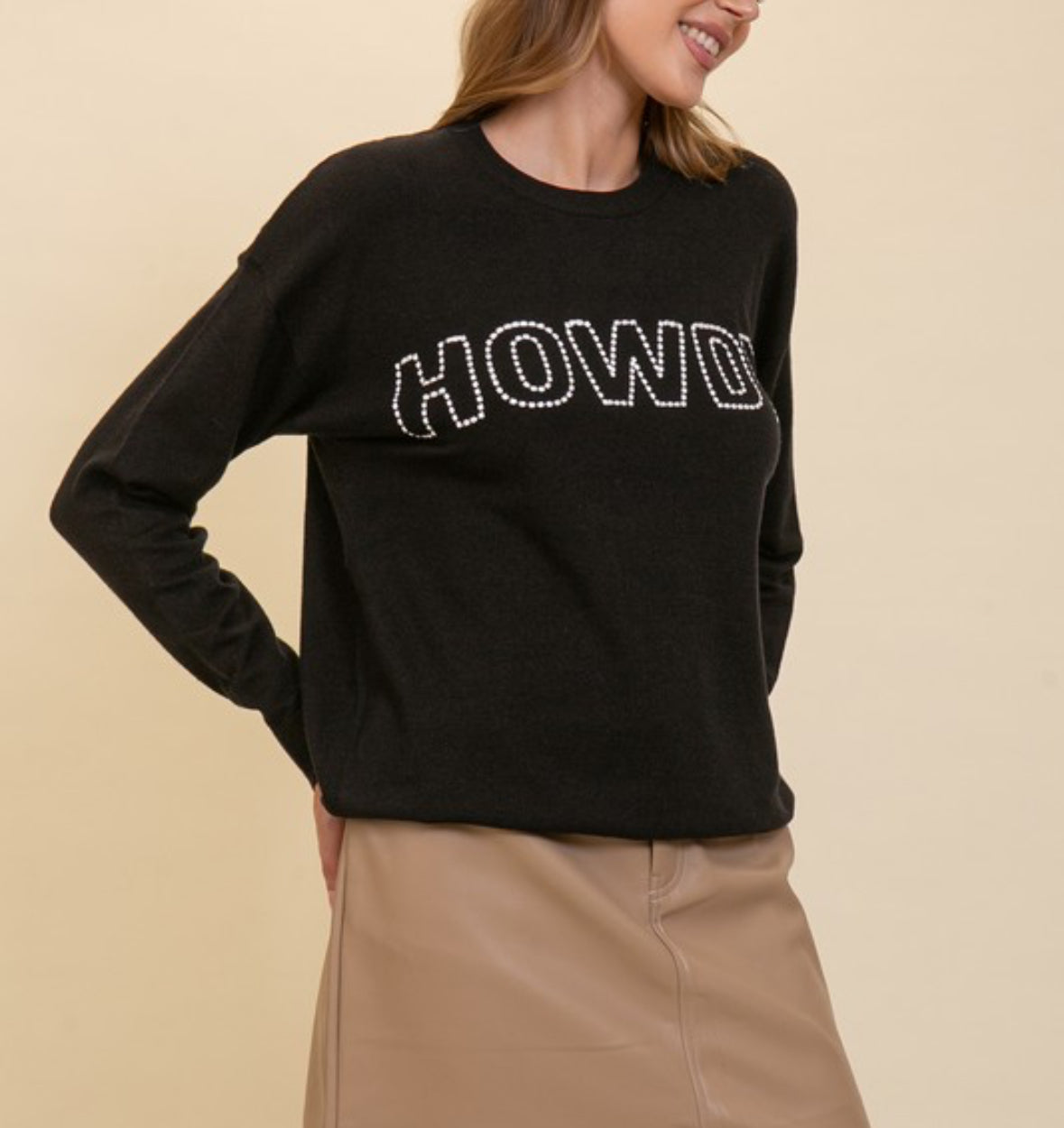 Black Howdy Lightweight Sweater