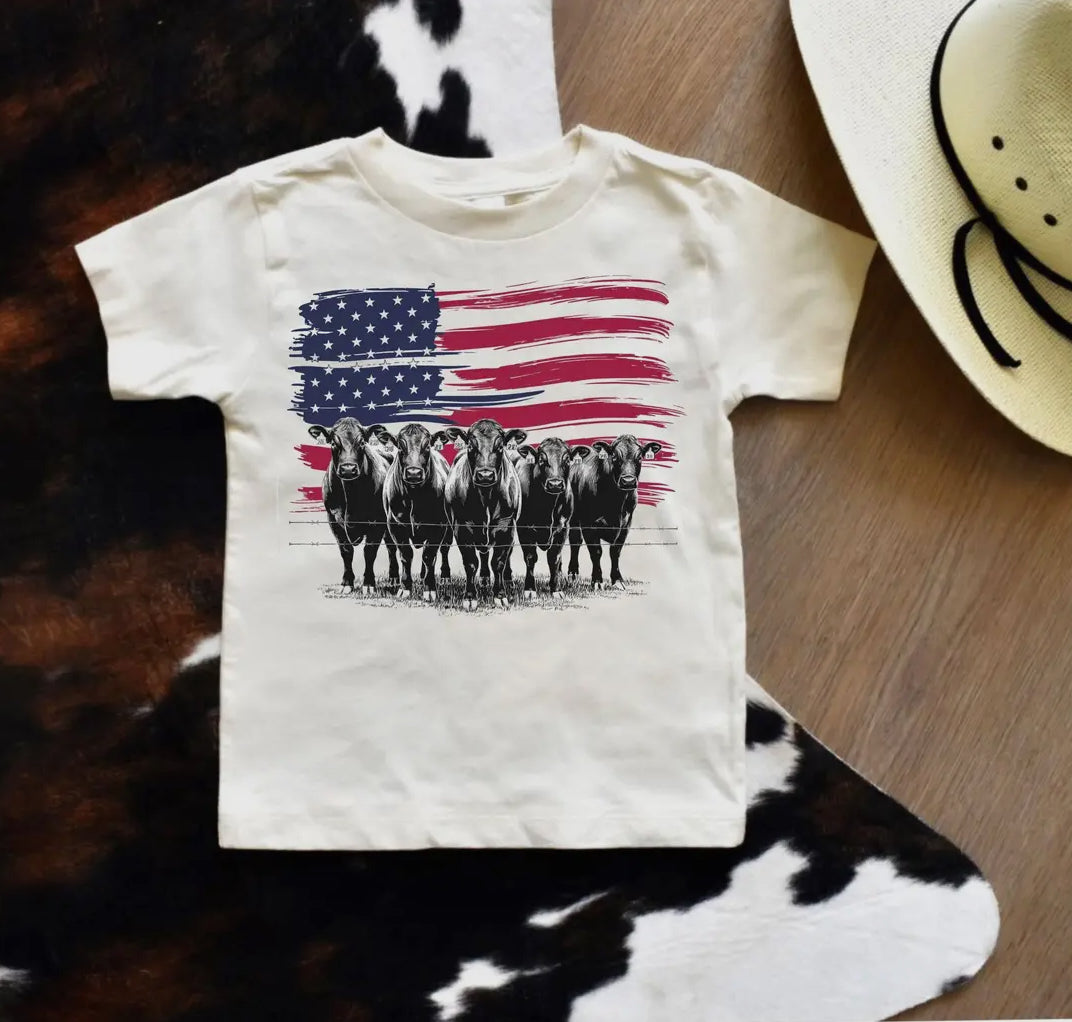 Patriotic Cow Graphic Tee