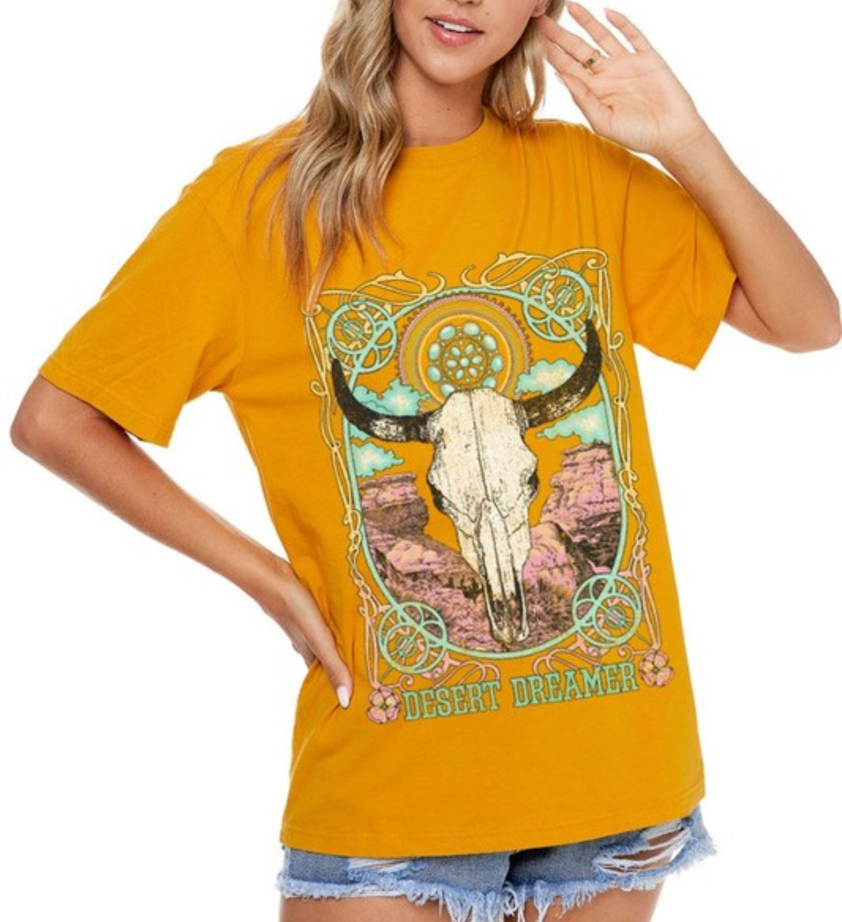 Desert Dreamer Bull Graphic Tee