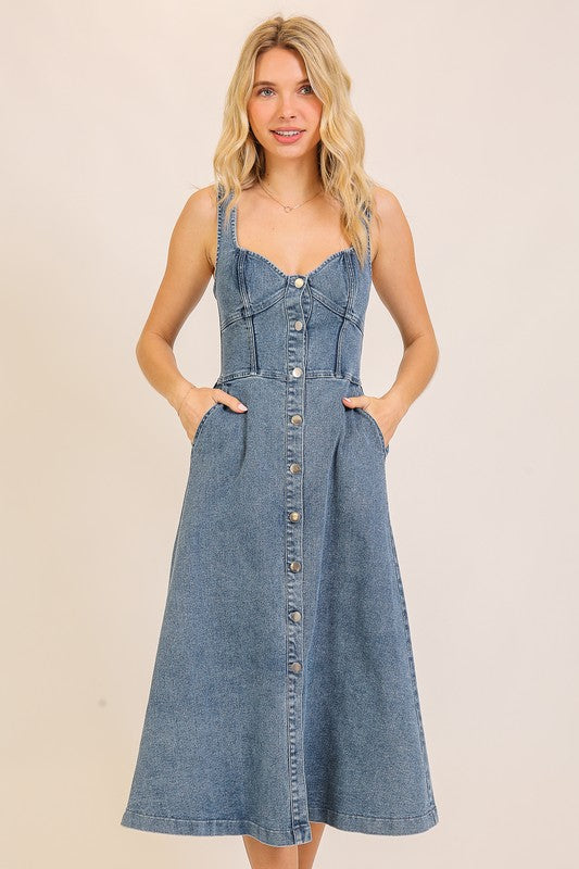 Denim Button Down Dress