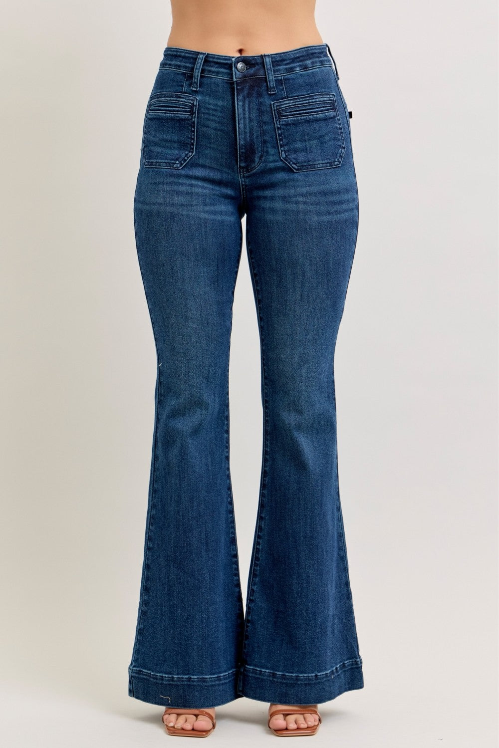 Judy Blue Dark Wash Flare w/Vintage Pockets