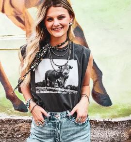 Hereford Black & White Boxy Tank