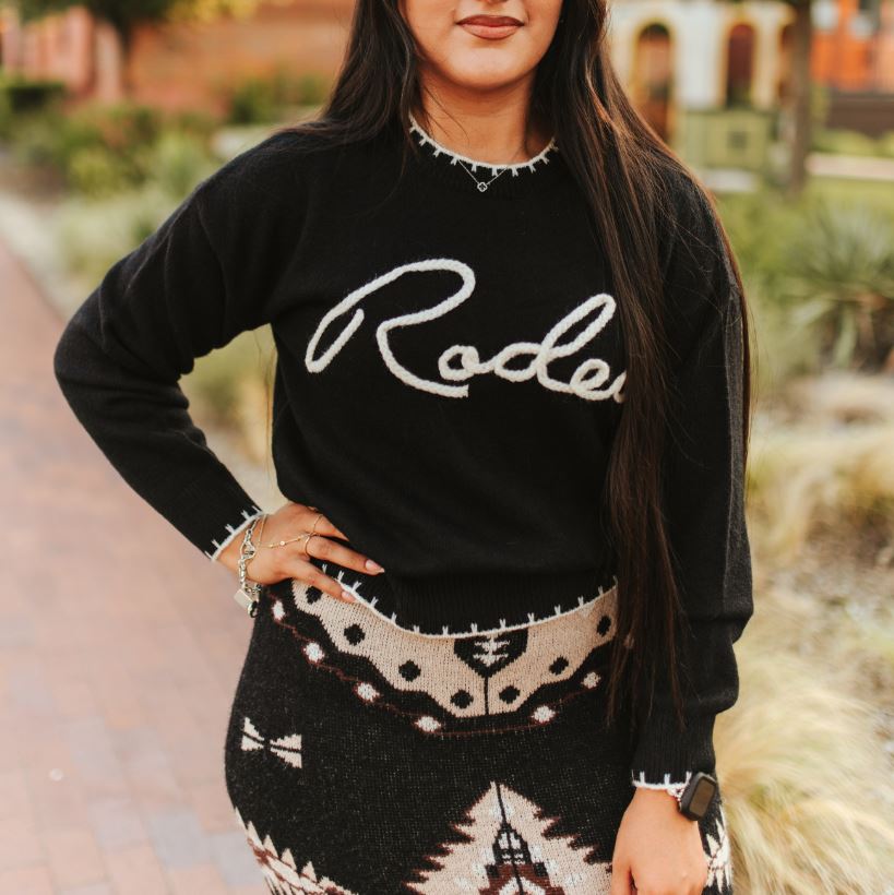 Rodeo Black Knit Sweater