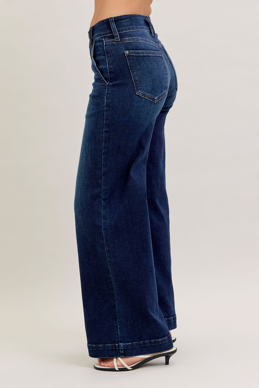 Judy Blue High Waist Wide Leg Trouser Jean