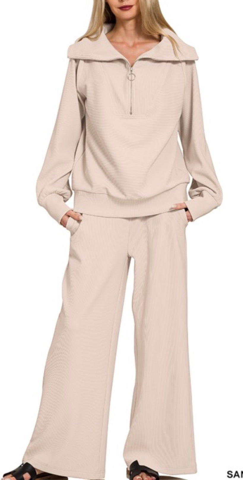 Oat Ribbed Set