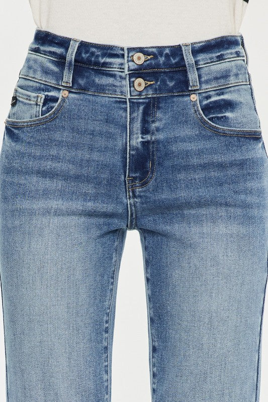 KanCan High Rise Slim Straight Jeans w/Double Button