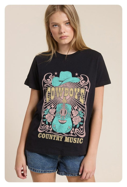 Black Cowboys & Country Music Vintage Graphic Tee