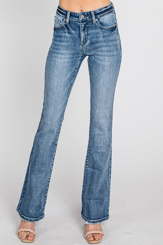 Petra Mid Rise Stretch Classic Bootcut Jeans