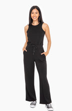 Load image into Gallery viewer, Black Sleeveless Athletic Pant Jumpsuit