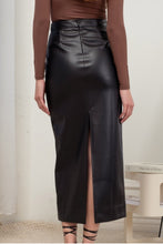 Load image into Gallery viewer, FAUX Leather Black Skirt