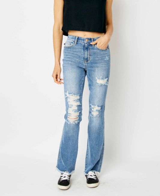 SALE! Judy Blue Distressed Straight Leg Jean