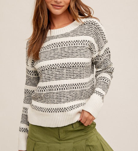 Black & White Stripe Sweater