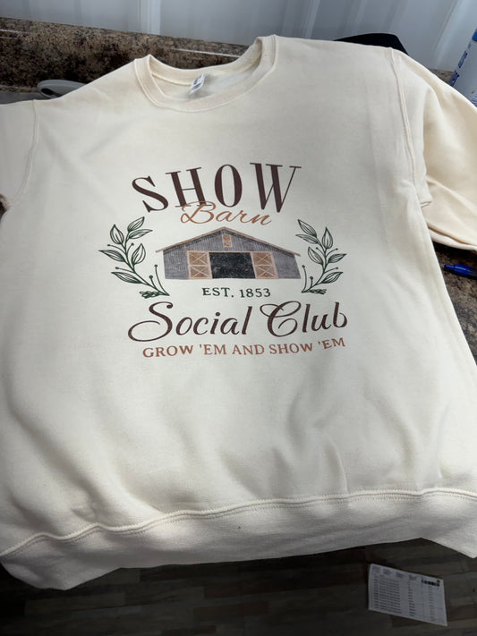Cream Show Barn Crewneck