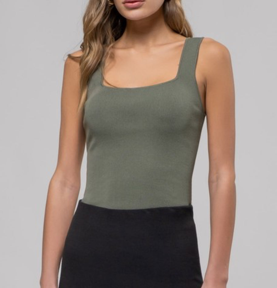 Olive Square Sweater Tank