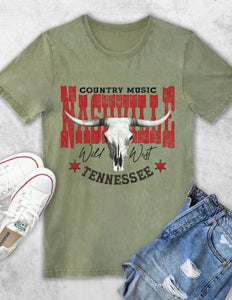 Olive Nashville Country Music Vintage Tshirt