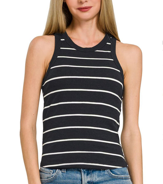 Black Striped tank top