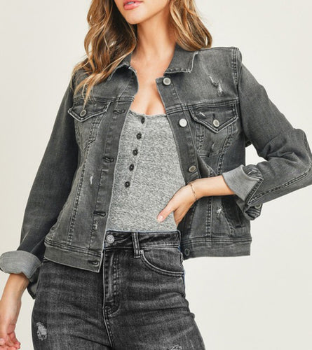 Vintage Grey Denim Jacket