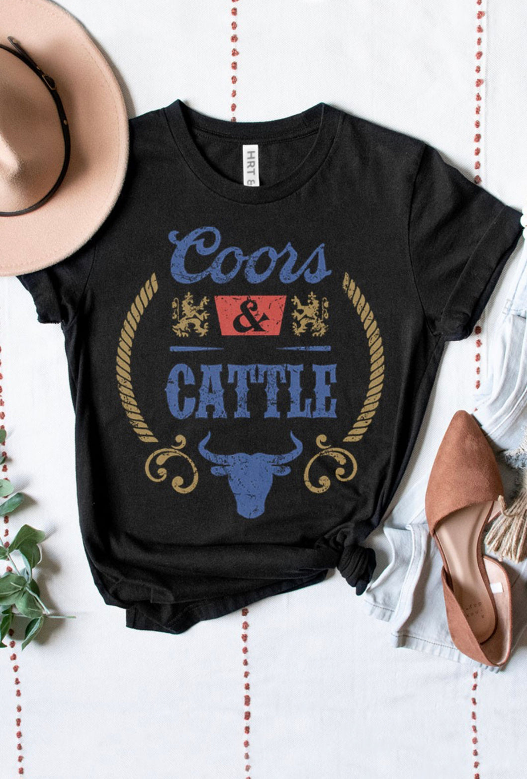 Black Coors and Cattle Tee