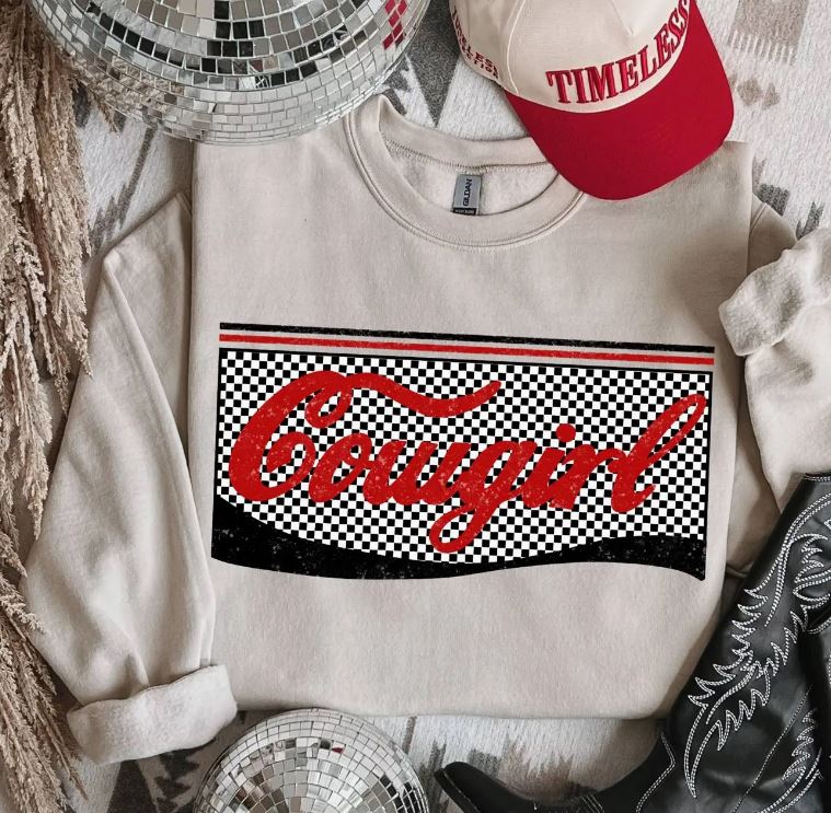 Checker Cowgirl Sweatshirt