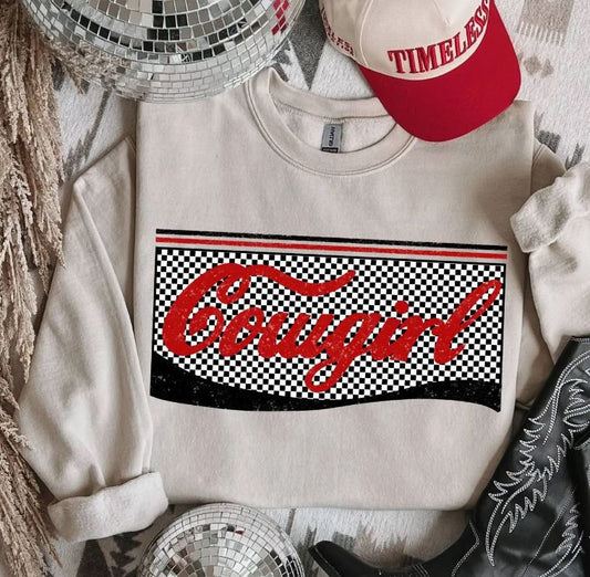 Checker Cowgirl Sweatshirt