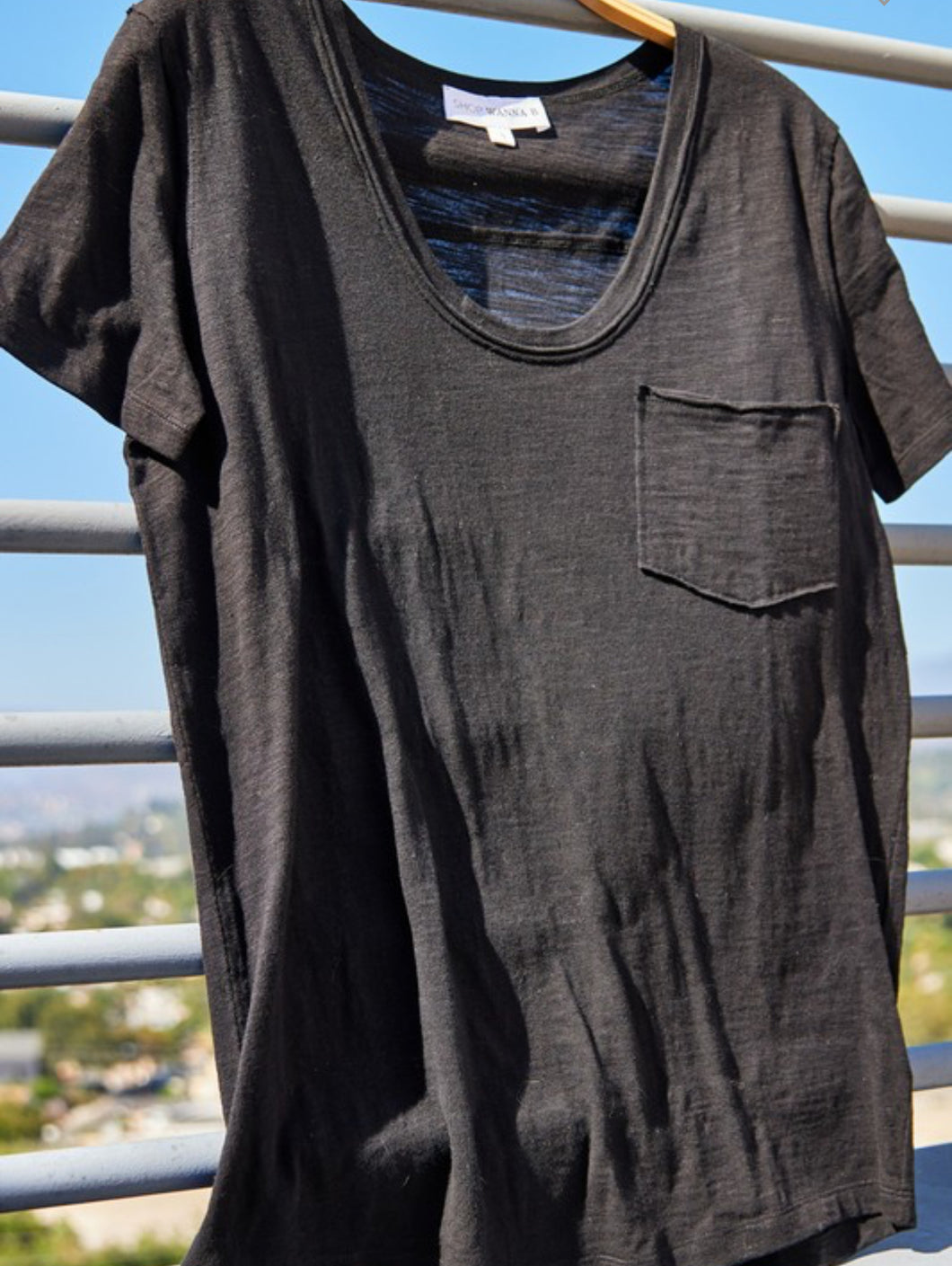 Charcoal Scoop Pocket Tee