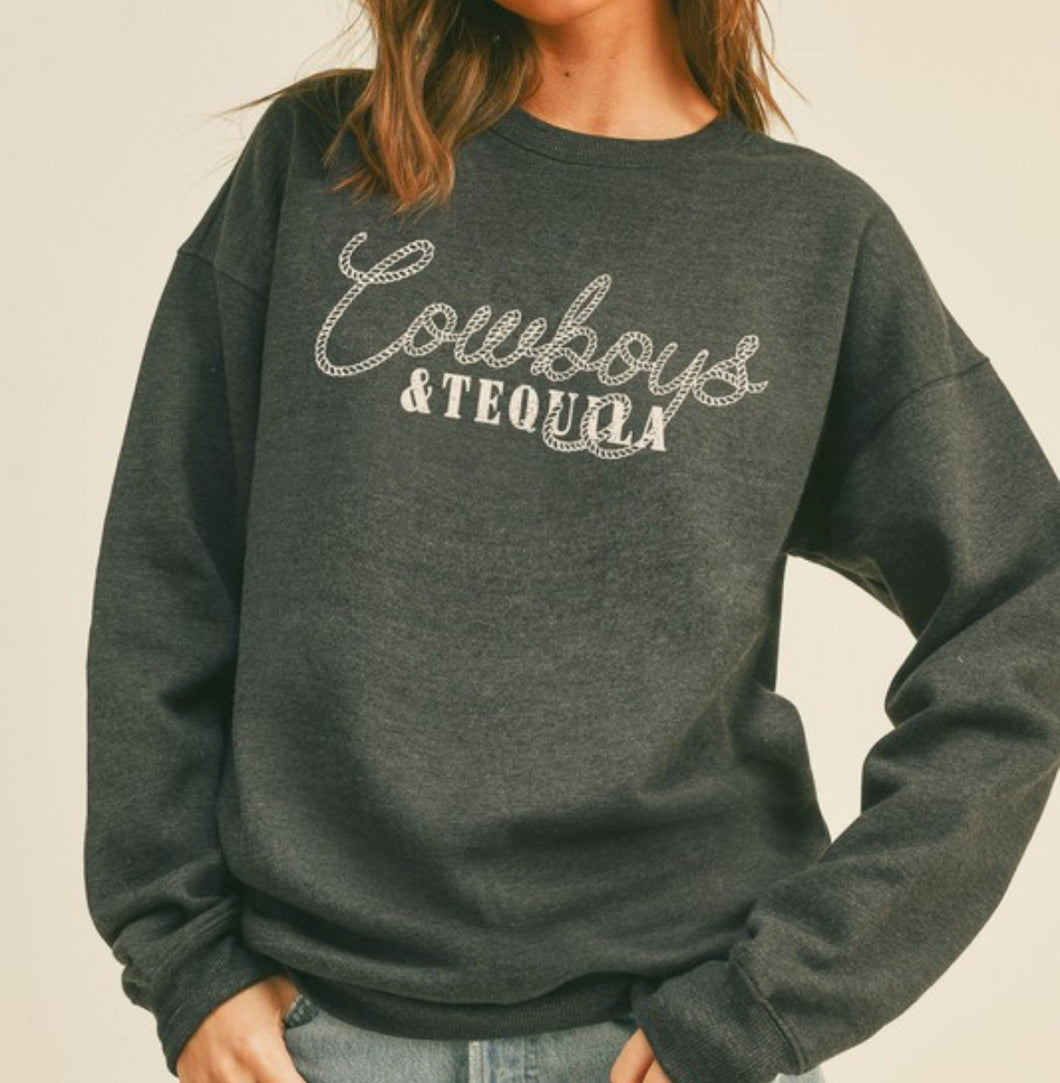 Cowboys & Tequila Crew Neck Sweatshirt