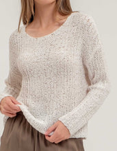 Load image into Gallery viewer, Ivory Light Weight Sweater w/ Button Back