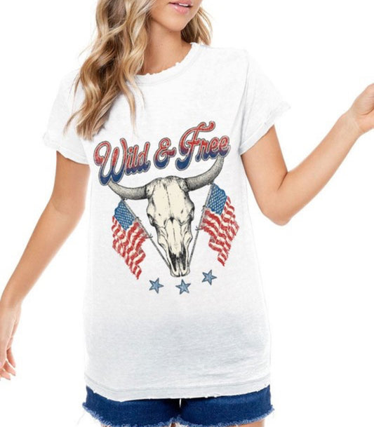 Wild & Free Burnout Graphic Tee