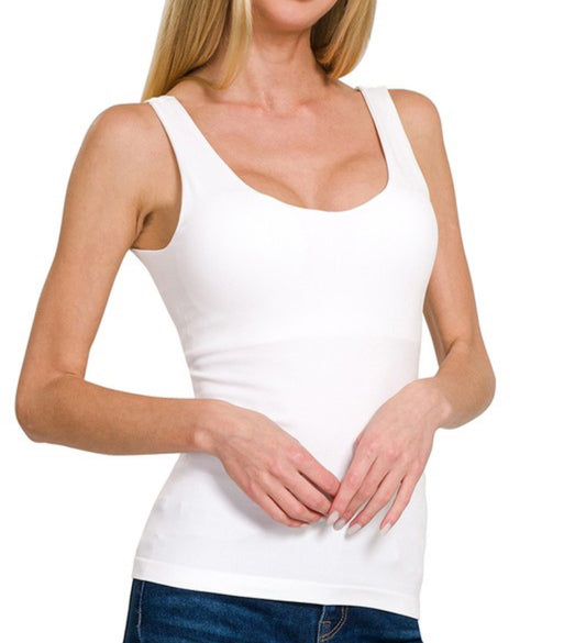 White Seamless Tank