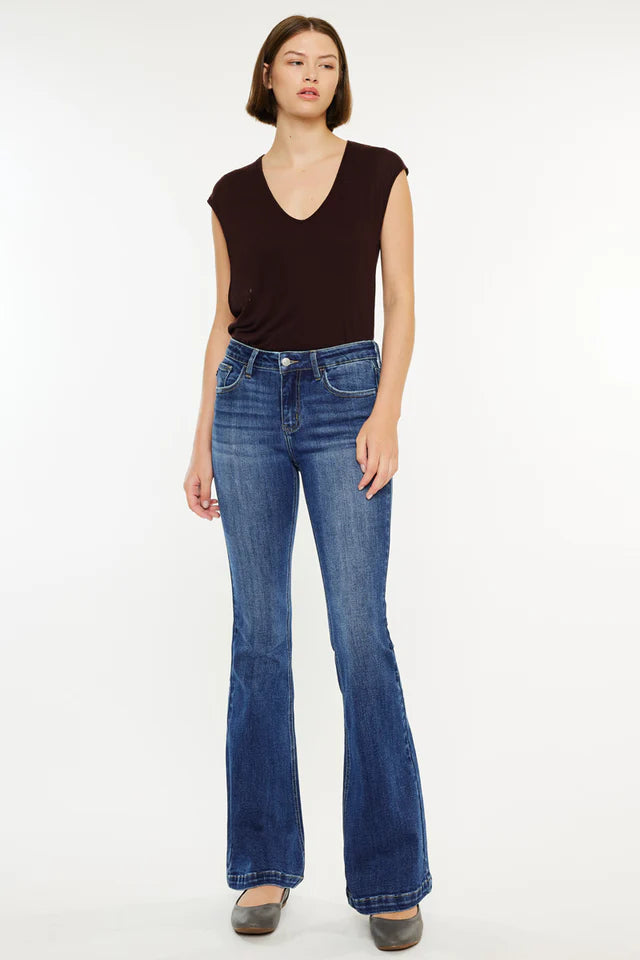 KanCan Annie Mid Rise Flare Jeans (Petite)