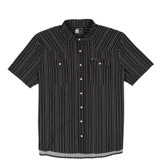 Lazy J Men's Black Pearl Snap Short Sleeve