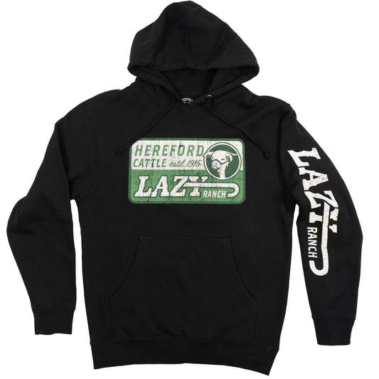 Black Lazy J Hoodie w/ Green Logo