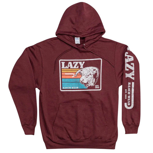 Lazy J Ranch Sunset Maroon Hoodie