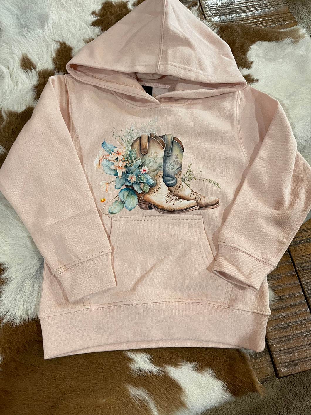 Youth Cowgirl Boot Hoodie