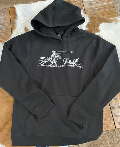 Youth Roping Cowboy Hoodie