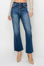 Load image into Gallery viewer, Risen High Rise Crop Straight Button Down Jeans