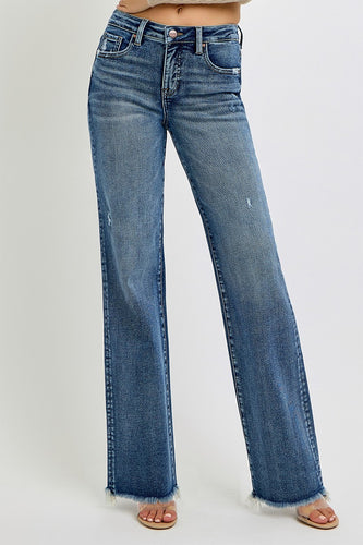 Risen Tummy Control High Rise Straight Jeans