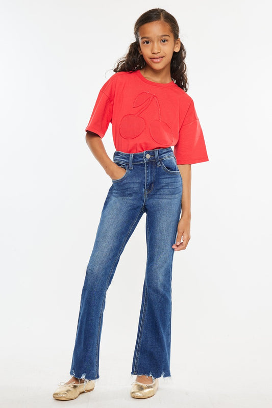 KanCan Girls High Rise Dark Wash Bootcut