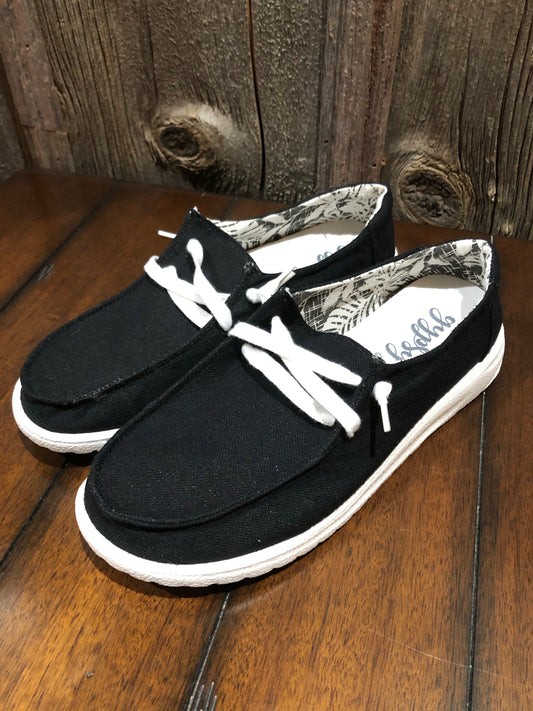 Solid Black Holly Canvas Sneaker