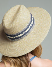 Load image into Gallery viewer, Natural Panama hat with Braided Brim