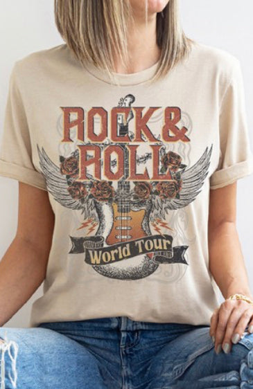 Vintage Rock & Roll Oatmeal T-shirt