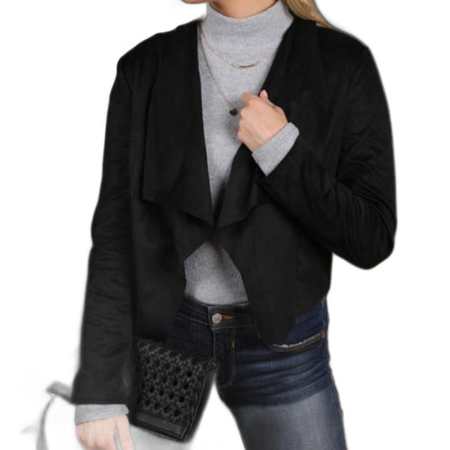 SALE! Black Faux Suede Jacket